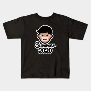 Summer 2020 face mask sun tan vacation facemask  corona boy Kids T-Shirt
